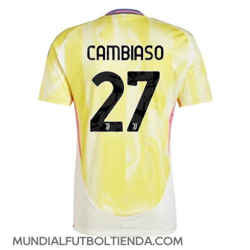 Camiseta Juventus Andrea Cambiaso #27 Segunda Equipación Replica 2024-25 mangas cortas